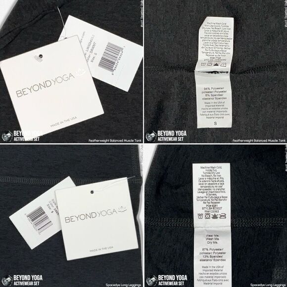 BEYOND YOGA SPACEDYE SET: BALANCED MUSCLE TEE + FULL LENGTH LEGGINGS SIZE SMALL - Picture 12 of 16